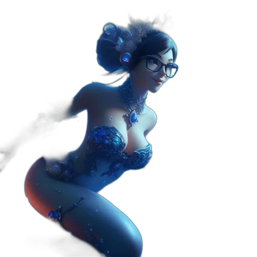 dress, robot, concept art, fantasy art transparent PNG cut-out