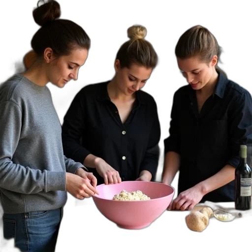 staff, food, group, people transparent PNG cut-out
