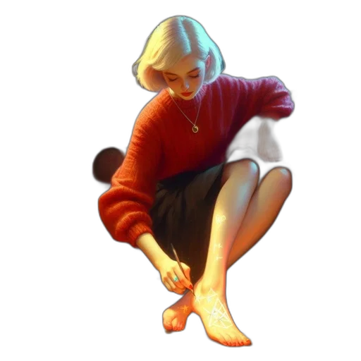 shoes, dress, jewelry, staff transparent PNG cut-out