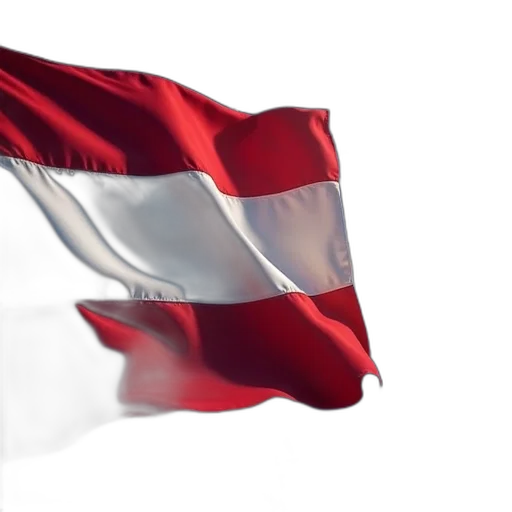 close-up, two, flags, one transparent PNG cut-out