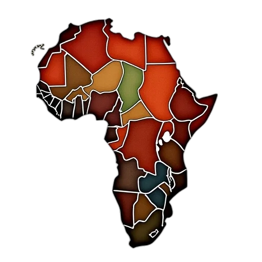 earth tones, african, map, country transparent PNG cut-out