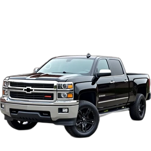 photorealistic, black, chevrolet, pickup transparent PNG cut-out