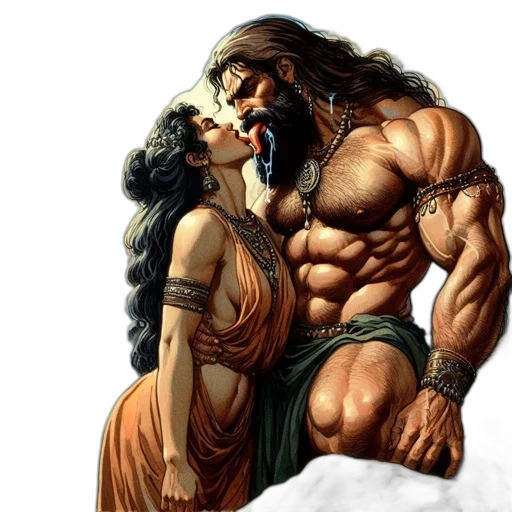 fantasy art, comic book art, concept art, embracing transparent PNG cut-out