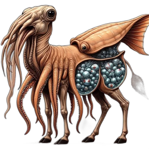 creature, animal, dragon, staff transparent PNG cut-out