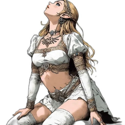 dress, jewelry, comic book art, concept art transparent PNG cut-out