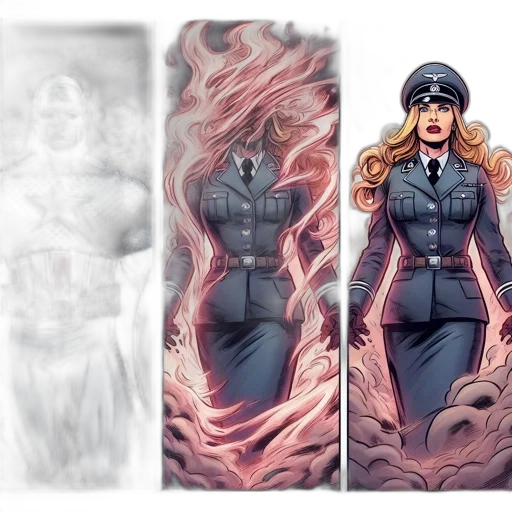 comic book art, concept art, fantasy art, cartoon transparent PNG cut-out