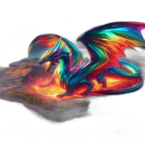 dragon, creature, hair, mask transparent PNG cut-out