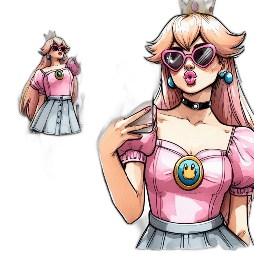 dress, concept art, comic book art, anime transparent PNG cut-out