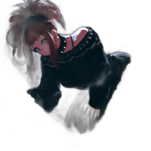 hair, creature, jacket, robot transparent PNG cut-out