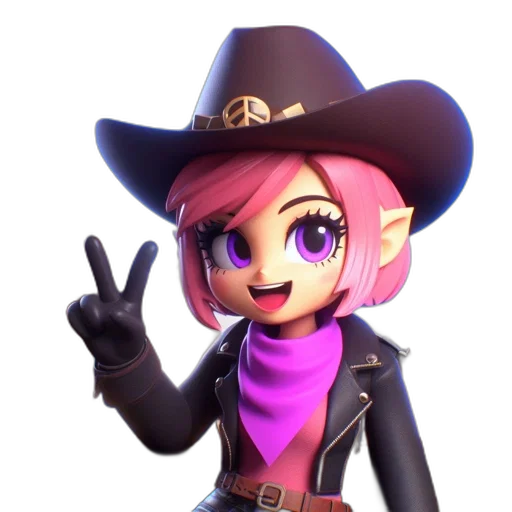 hat, staff, weapon, 3d render transparent PNG cut-out