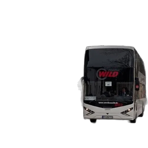 car, 3d render, white, bus transparent PNG cut-out