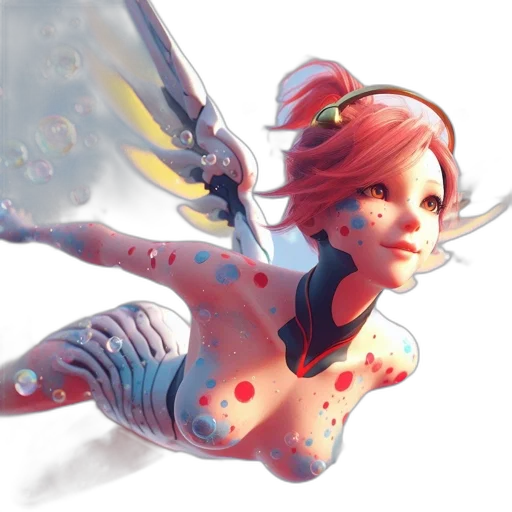 robot, concept art, fantasy art, 3d render transparent PNG cut-out