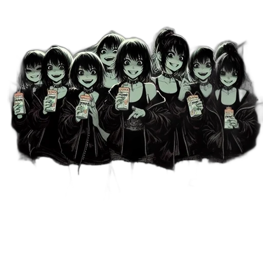 bottle, dress, staff, comic book art transparent PNG cut-out