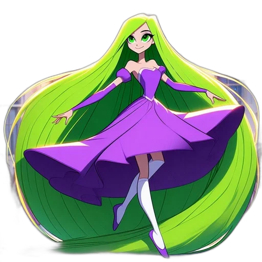 dress, hair, crown, anime transparent PNG cut-out