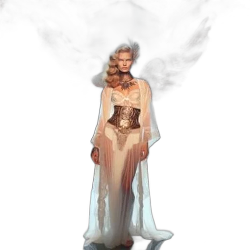 dress, jewelry, staff, concept art transparent PNG cut-out