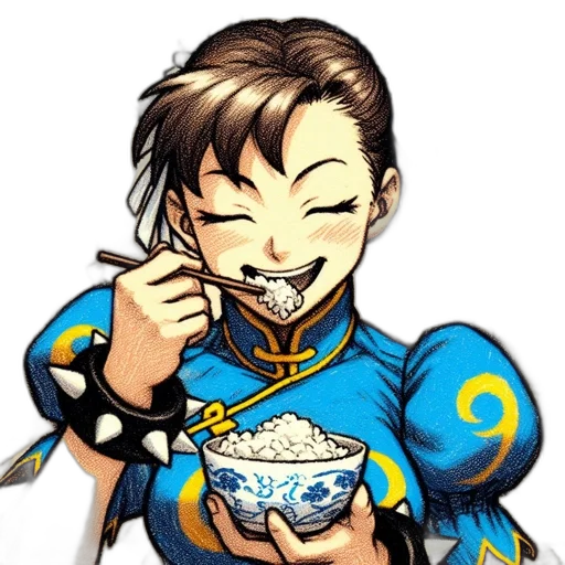 food, staff, face, comic book art transparent PNG cut-out