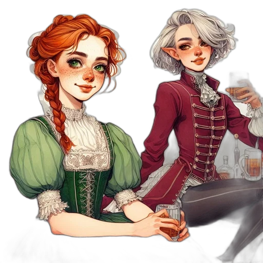 fantasy art, concept art, watercolor, pixel art transparent PNG cut-out