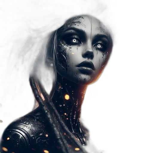 robot, face, mask, creature transparent PNG cut-out