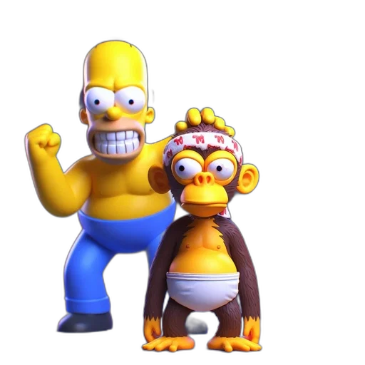 3d render, concept art, cartoon, two transparent PNG cut-out