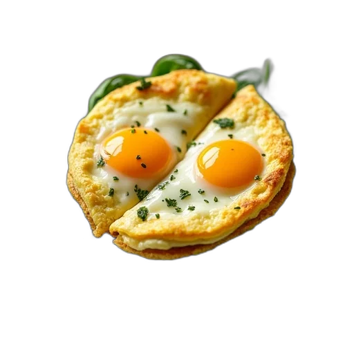 food, crown, face, 3d render transparent PNG cut-out