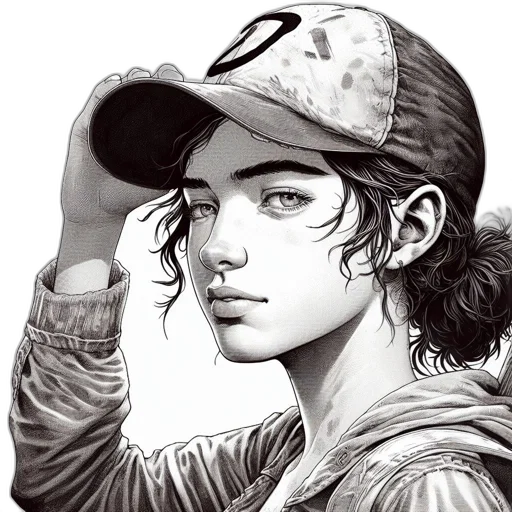 hat, face, jacket, weapon transparent PNG cut-out