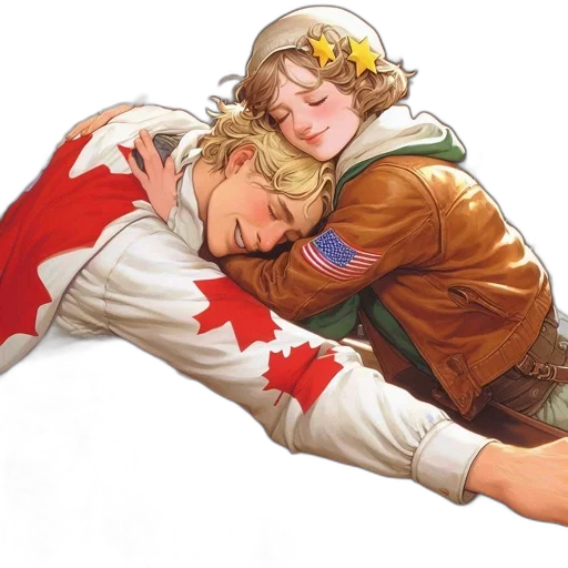 jacket, concept art, comic book art, two transparent PNG cut-out