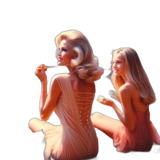 dress, hair, jewelry, concept art transparent PNG cut-out