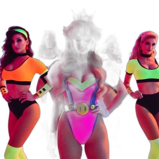 concept art, 3d render, neon lights, neon transparent PNG cut-out