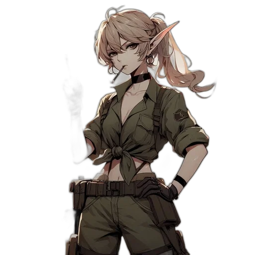 staff, weapon, jacket, dress transparent PNG cut-out