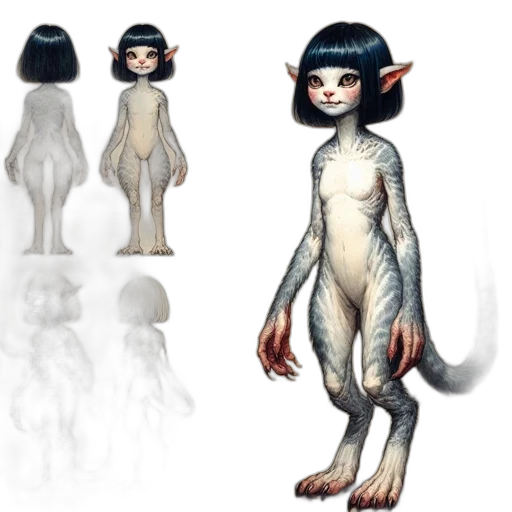 creature, animal, concept art, 3d render transparent PNG cut-out