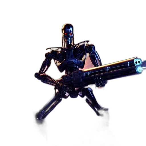 robot, weapon, staff, sword transparent PNG cut-out