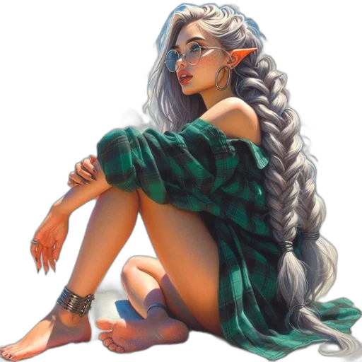 dress, hair, dragon, jewelry transparent PNG cut-out