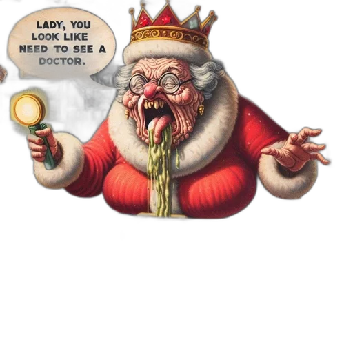 crown, concept art, unconventional, santa transparent PNG cut-out