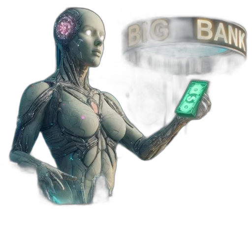robot, cyberpunk, concept art, vaporwave transparent PNG cut-out