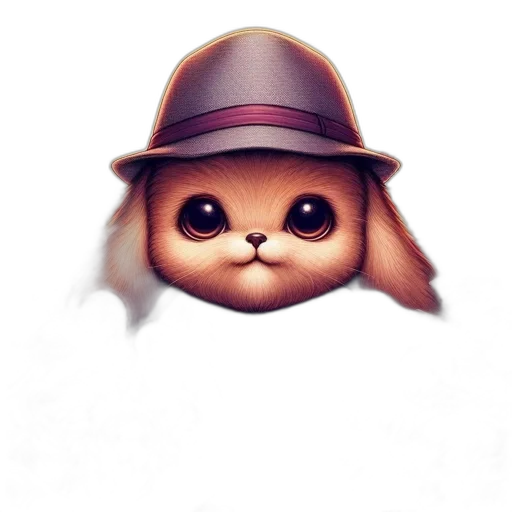 hat, animal, staff, face transparent PNG cut-out