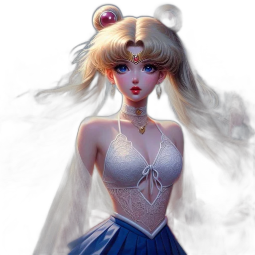dress, jewelry, fantasy art, concept art transparent PNG cut-out