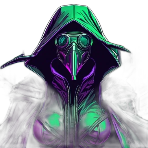 mask, face, staff, jacket transparent PNG cut-out