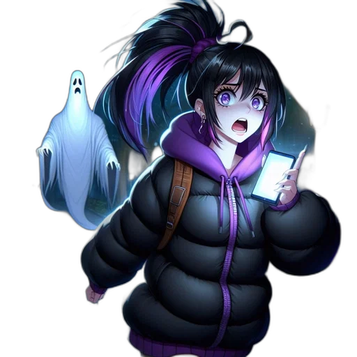 jacket, creature, staff, mask transparent PNG cut-out