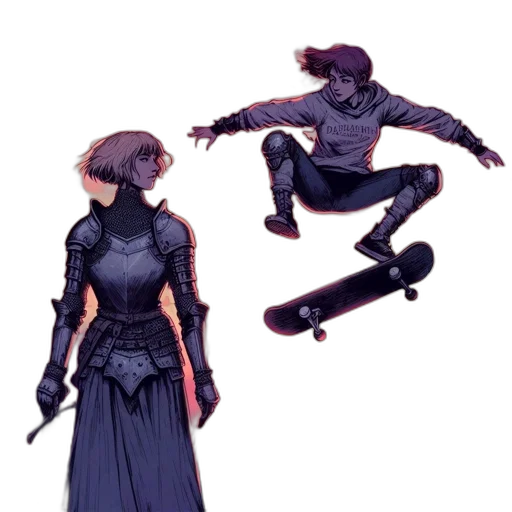 concept art, cyberpunk, comic book art, pixel art transparent PNG cut-out