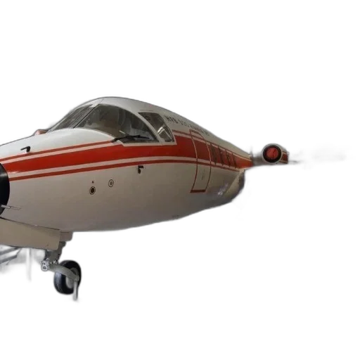 3d render, red, white, airplane transparent PNG cut-out
