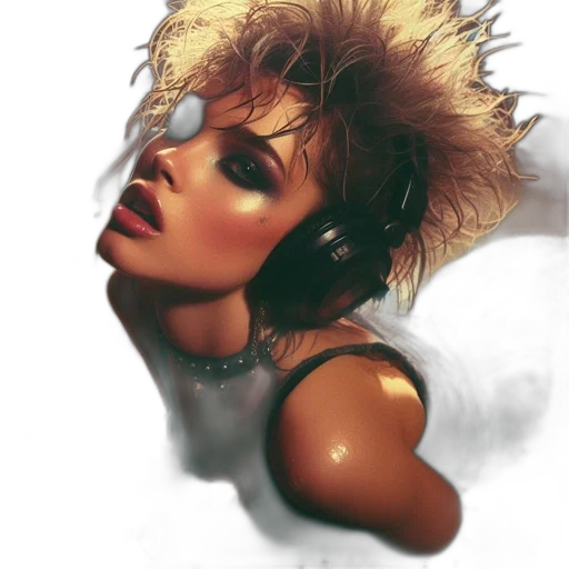 hair, face, photorealistic, cyberpunk transparent PNG cut-out