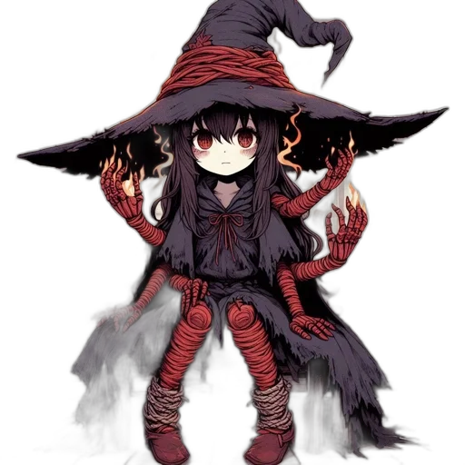 hat, dragon, staff, creature transparent PNG cut-out