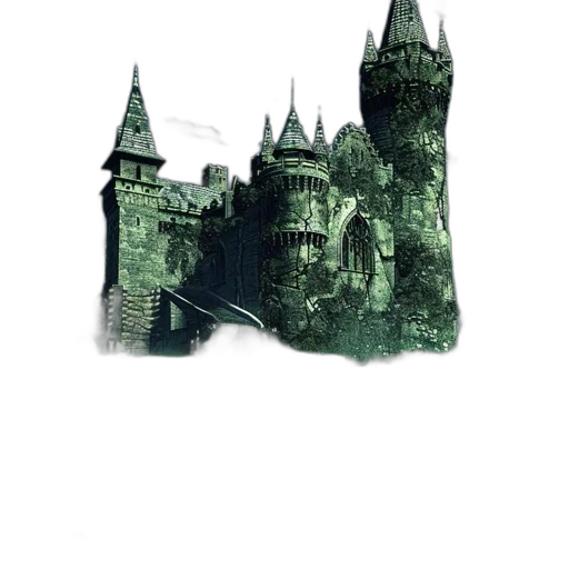 crown, dragon, building, staff transparent PNG cut-out