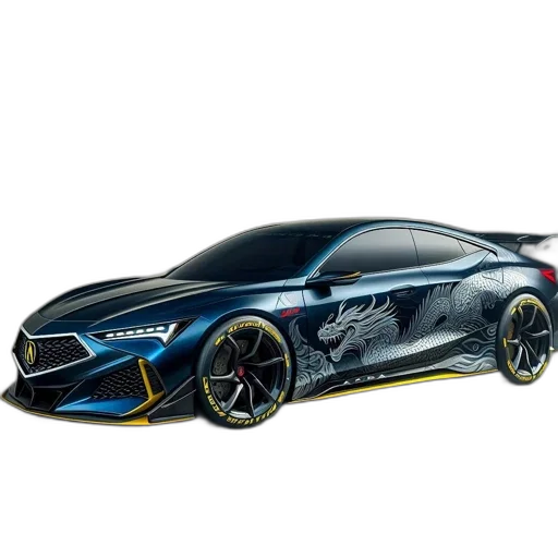 car, concept art, 3d render, photorealistic transparent PNG cut-out