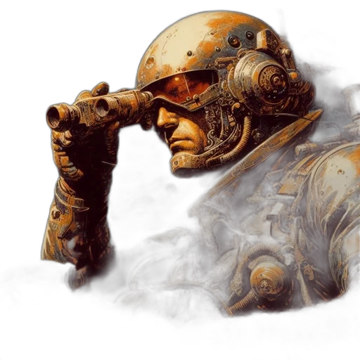 robot, weapon, face, concept art transparent PNG cut-out