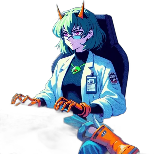staff, robot, jacket, weapon transparent PNG cut-out