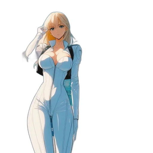 dress, jacket, staff, robot transparent PNG cut-out