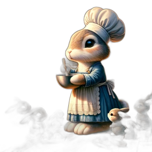 food, dress, staff, 3d render transparent PNG cut-out