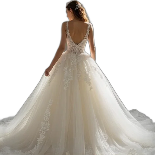 dress, photorealistic, beautiful, ball transparent PNG cut-out