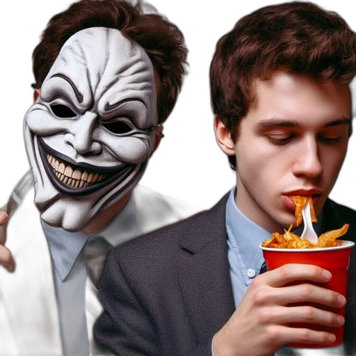 mask, food, face, concept art transparent PNG cut-out